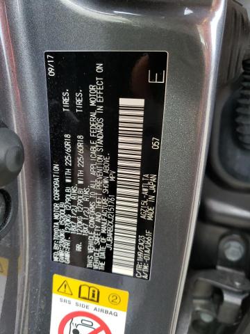 JTJBARBZXJ2151761 - 2018 LEXUS NX 300 BASE ნაცრისფერი ფოტო 12