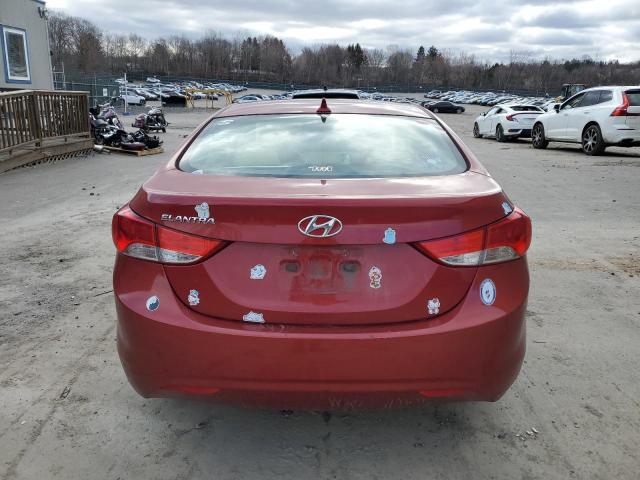 KMHDH4AE9BU141734 - 2011 HYUNDAI ELANTRA GLS MAROON photo 6