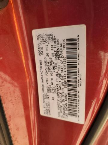 5TBBT4411YS057397 - 2000 TOYOTA TUNDRA ACCESS CAB RED photo 12