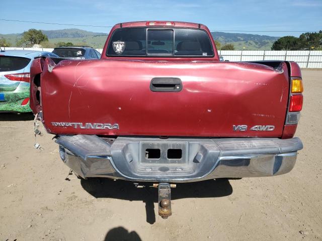 5TBBT4411YS057397 - 2000 TOYOTA TUNDRA ACCESS CAB RED photo 6