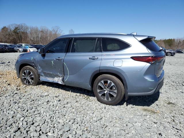 5TDGZRBH4LS016201 - 2020 TOYOTA HIGHLANDER XLE BLUE photo 2