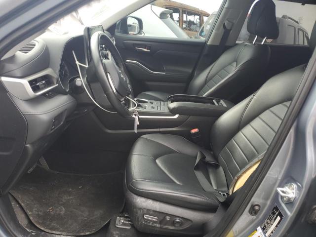 5TDGZRBH4LS016201 - 2020 TOYOTA HIGHLANDER XLE BLUE photo 7