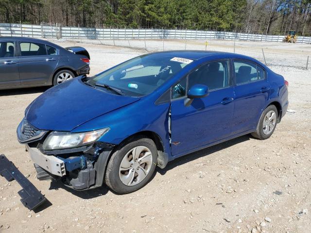 19XFB2F55DE059934 - 2013 HONDA CIVIC LX BLUE photo 1