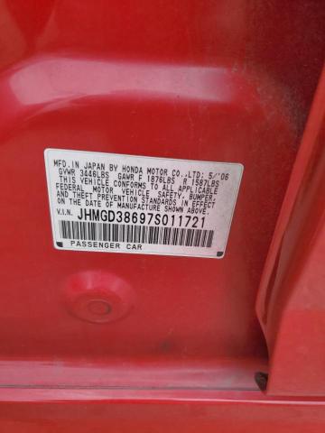 JHMGD38697S011721 - 2007 HONDA FIT S 红色 照片 12