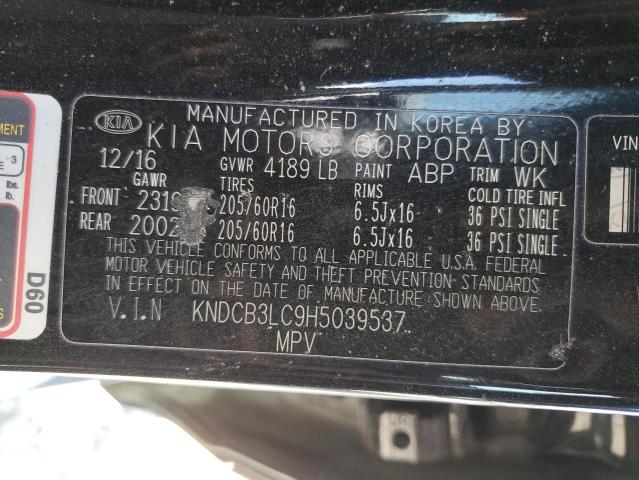 KNDCB3LC9H5039537 - 2017 KIA NIRO FE BLACK photo 13