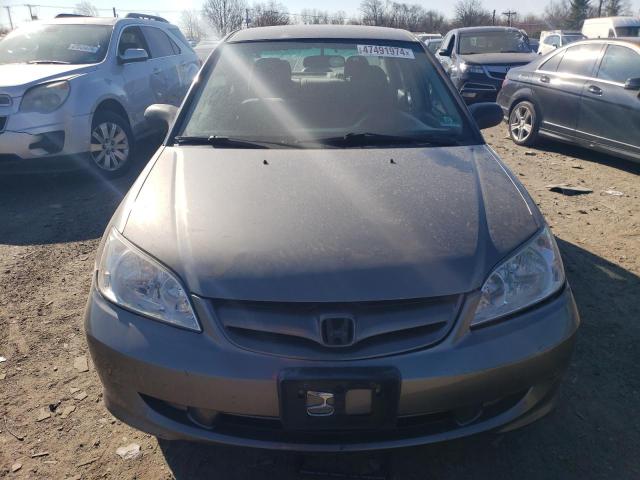 2HGES16674H502167 - 2004 HONDA CIVIC LX GRAY photo 5