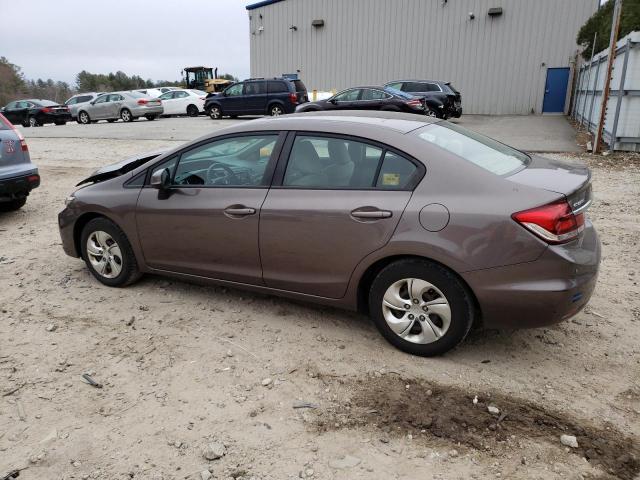 2HGFB2F53DH525849 - 2013 HONDA CIVIC LX BROWN photo 2