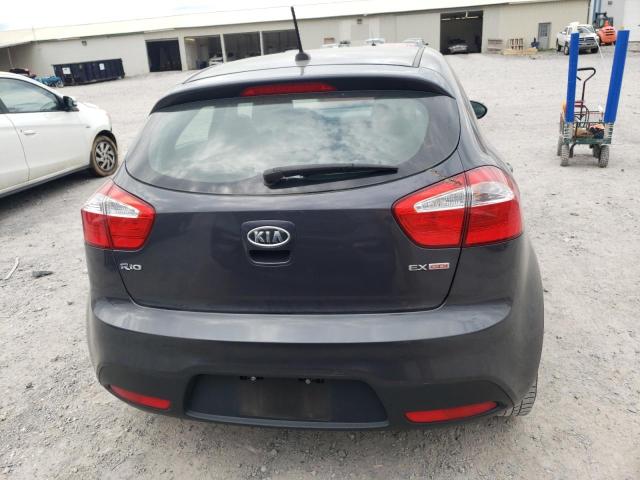 KNADN5A32C6066668 - 2012 KIA RIO EX CHARCOAL photo 6