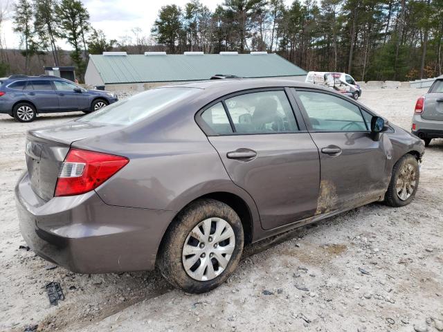 2HGFB2E58CH576053 - 2012 HONDA CIVIC LX BROWN photo 3