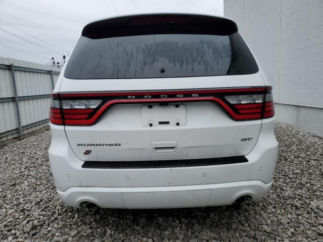 1C4RDJDG1NC182855 - 2022 DODGE DURANGO GT WHITE photo 6