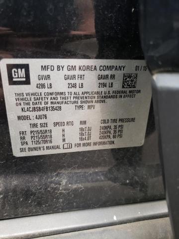 KL4CJBSB4FB135428 - 2015 BUICK ENCORE CONVENIENCE 黑色 照片 13