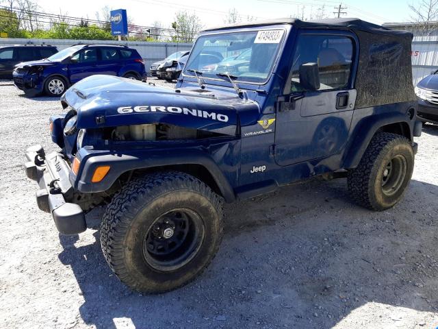 1J4FA39S52P743562 - 2002 JEEP WRANGLER / X BLUE photo 1