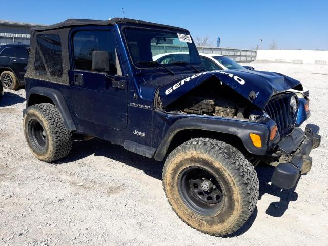 1J4FA39S52P743562 - 2002 JEEP WRANGLER / X BLUE photo 4