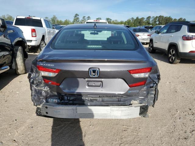 1HGCV3F13MA018252 - 2021 HONDA ACCORD HYBRID GRAY photo 6