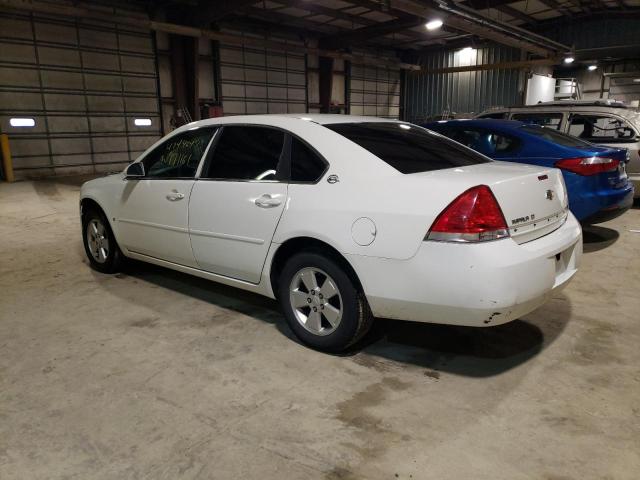 2G1WT58N089155852 - 2008 CHEVROLET IMPALA 4D LT WHITE photo 2