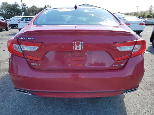 1HGCV1F31KA003395 - 2019 HONDA ACCORD SPORT RED photo 6