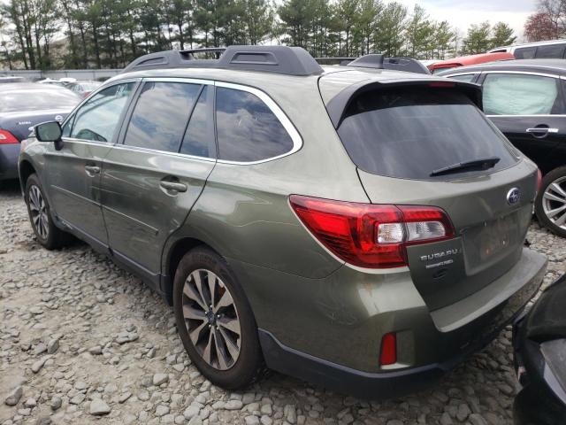 4S4BSENC4G3354448 - 2016 SUBARU OUTBACK 3.6R LIMITED GREEN photo 2