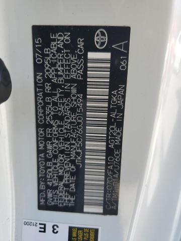 JTKJF5C76GJ015494 - 2016 TOYOTA SCION TC 白色 照片 12