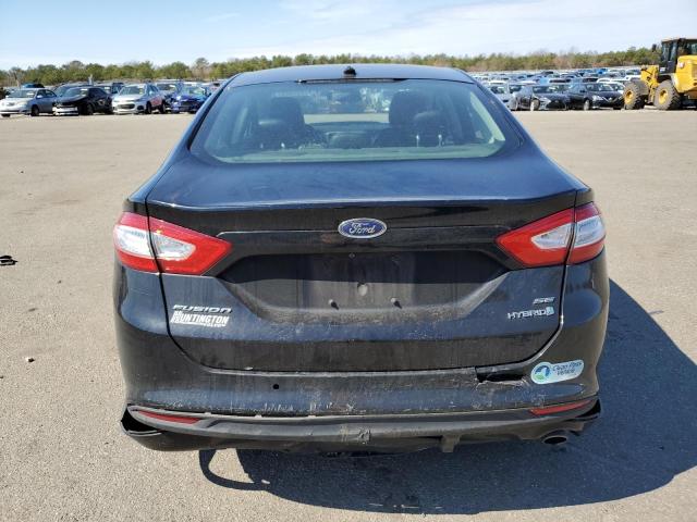 3FA6P0LU4GR322371 - 2016 FORD FUSION SE HYBRID BLACK photo 6