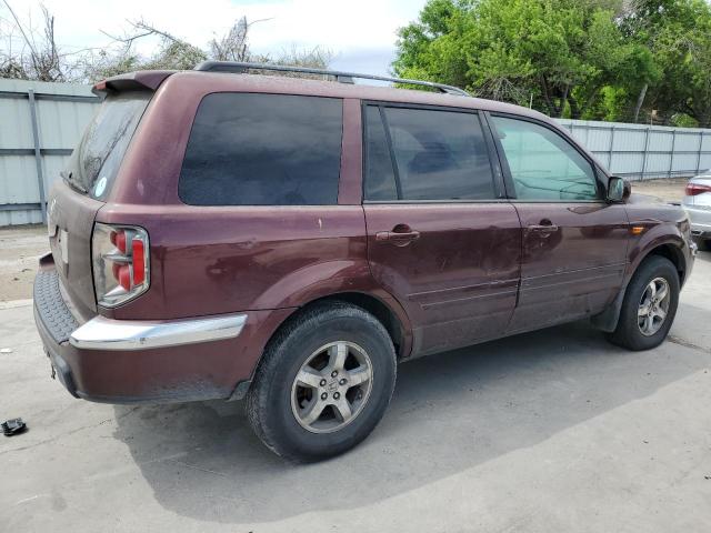 5FNYF28677B011563 - 2007 HONDA PILOT EXL MAROON photo 3