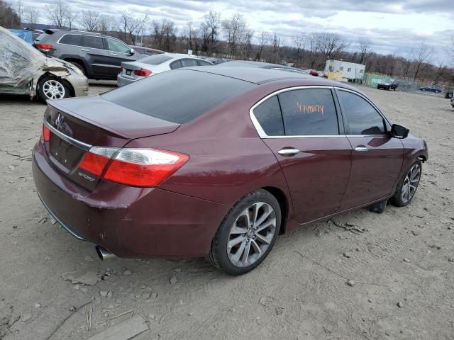 1HGCR2F5XFA070949 - 2015 HONDA ACCORD SPORT MAROON photo 3