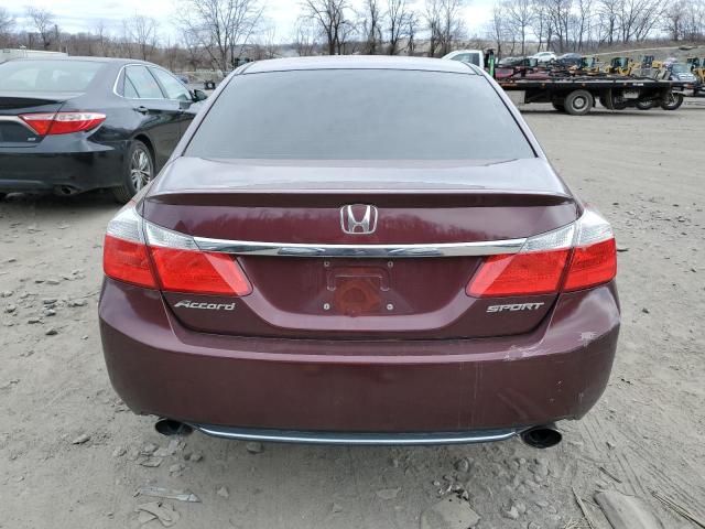 1HGCR2F5XFA070949 - 2015 HONDA ACCORD SPORT MAROON photo 6