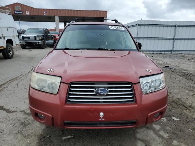 JF1SG63627G727817 - 2007 SUBARU FORESTER 2.5X RED photo 5