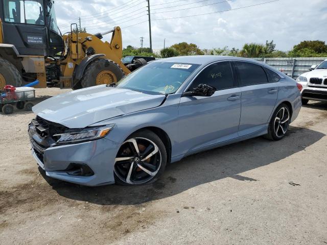 1HGCV1F40MA104777 - 2021 HONDA ACCORD SPORT SE GRAY photo 1