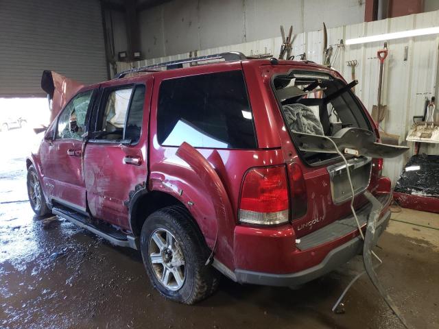 5LMEU88H94ZJ25026 - 2004 LINCOLN AVIATOR ბურგუნდია ფოტო 2