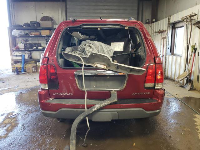 5LMEU88H94ZJ25026 - 2004 LINCOLN AVIATOR ბურგუნდია ფოტო 6