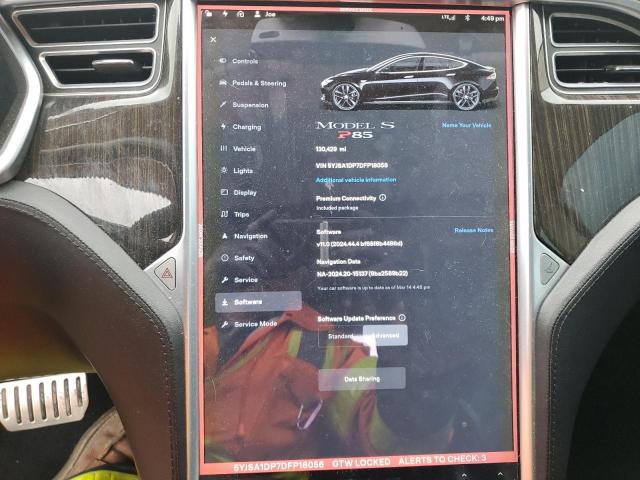 5YJSA1DP7DFP18056 - 2013 TESLA MODEL S შავი ფოტო 9