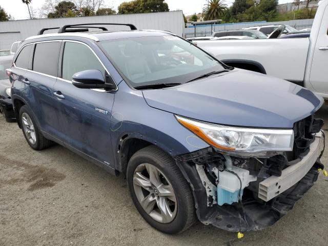 5TDDCRFH9GS014450 - 2016 TOYOTA HIGHLANDER HYBRID LIMITED BLUE photo 4