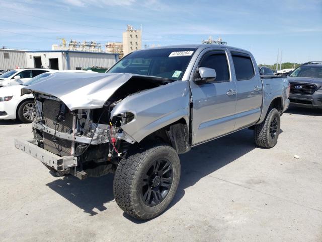 5TFAX5GN4KX147740 - 2019 TOYOTA TACOMA DOUBLE CAB SILVER photo 1