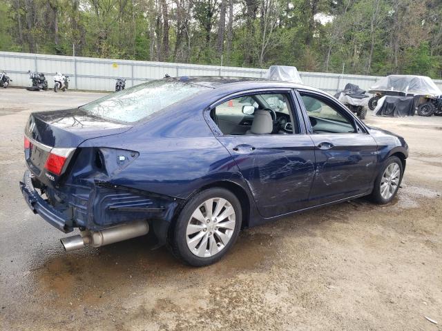 1HGCR2F84EA186883 - 2014 HONDA ACCORD EXL BLUE photo 3