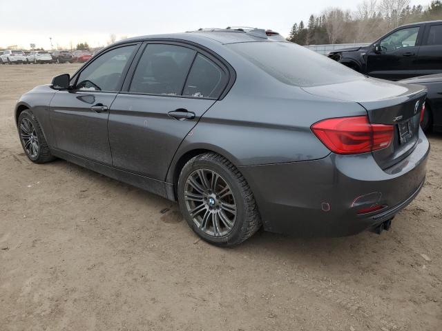 WBA8D9C56JA615048 - 2018 BMW 330 XI GRAY photo 2