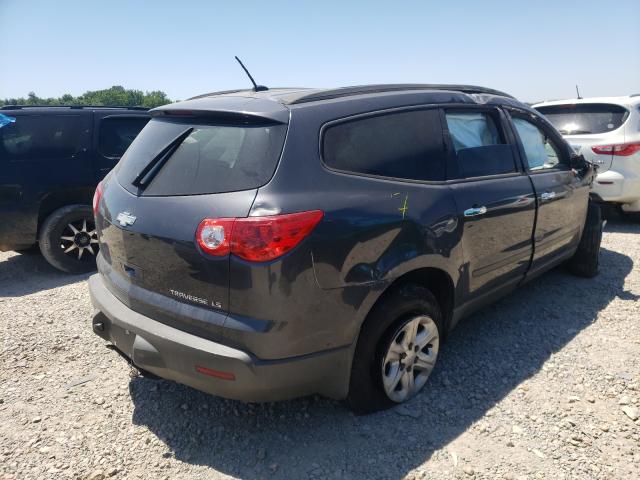 1GNKRFED1CJ393641 - 2012 CHEVROLET TRAVERSE LS GRAY photo 4