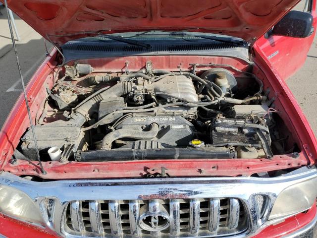 5TEGN92N84Z407390 - 2004 TOYOTA TACOMA DOUBLE CAB PRERUNNER RED photo 11