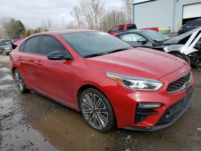 3KPF44AC1ME272312 - 2021 KIA FORTE GT RED photo 4