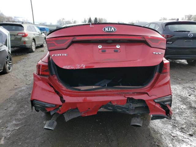 3KPF44AC1ME272312 - 2021 KIA FORTE GT RED photo 6