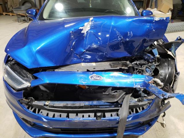 3FA6P0H99HR103489 - 2017 FORD FUSION SE BLUE photo 11