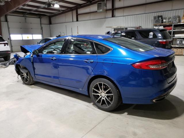 3FA6P0H99HR103489 - 2017 FORD FUSION SE BLUE photo 2