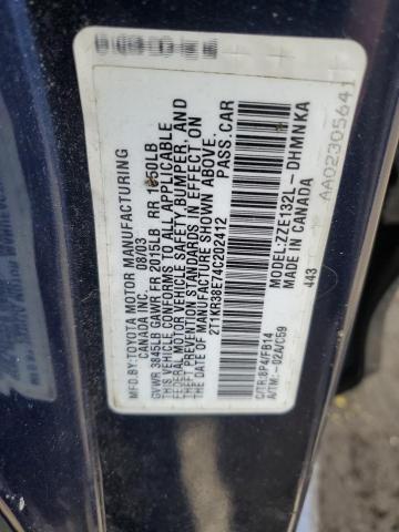 2T1KR38E74C202412 - 2004 TOYOTA COROLLA MA XR BLUE photo 13