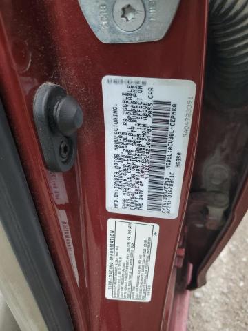 4T1BE32K42U064785 - 2002 TOYOTA CAMRY LE RED photo 12