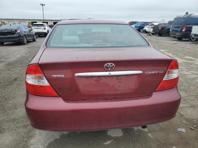4T1BE32K42U064785 - 2002 TOYOTA CAMRY LE RED photo 6