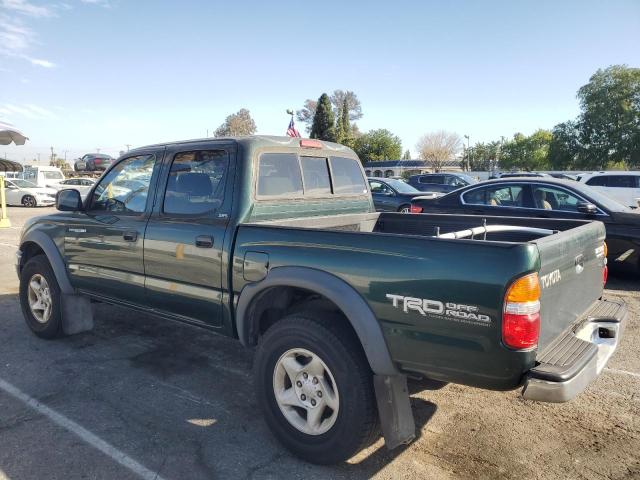 5TEGN92NX1Z816292 - 2001 TOYOTA TACOMA DOUBLE CAB PRERUNNER GREEN photo 2