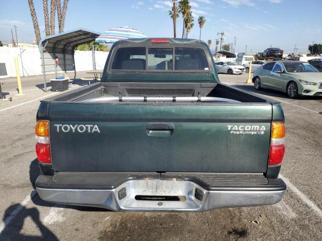 5TEGN92NX1Z816292 - 2001 TOYOTA TACOMA DOUBLE CAB PRERUNNER GREEN photo 6