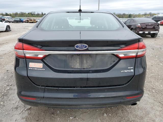 3FA6P0LU3HR348400 - 2017 FORD FUSION SE HYBRID BLACK photo 6