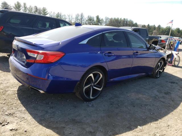 1HGCV1F3XKA100109 - 2019 HONDA ACCORD SPORT BLUE photo 3