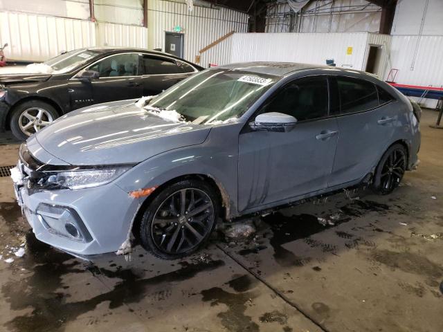 SHHFK7H96LU202975 - 2020 HONDA CIVIC SPORT TOURING GRAY photo 1