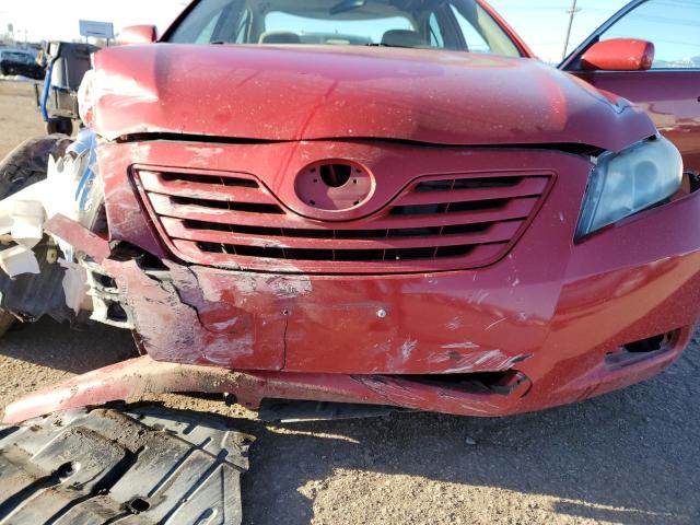 4T1BE46K37U187520 - 2007 TOYOTA CAMRY CE RED photo 11